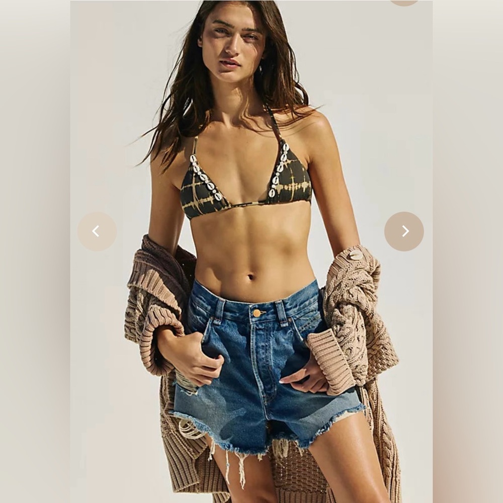 Free People: Light Blue Now or Never Westend Denim Shorts